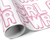 Girl Power Lettering Geschenkpapier (Rolleneckpunkt)