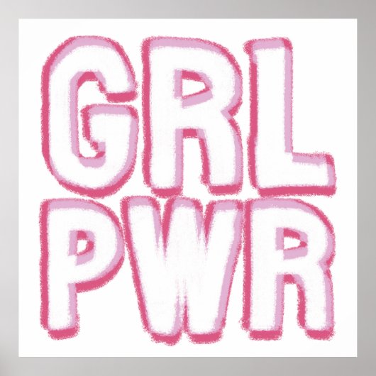 Girl Power Lettering Poster (Vorne)