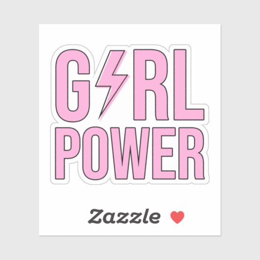 Girl Power Lightning Aufkleber (Blatt)