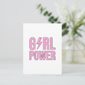 Girl Power Lightning Postkarte (Stehend Vorderseite)