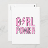 Girl Power Lightning Postkarte (Vorne/Hinten)