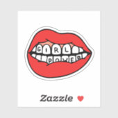 Girl Power Lips Aufkleber (Blatt)