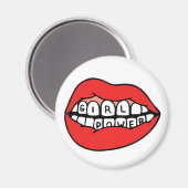 Girl Power Lips Magnet (Vorderseite/Rückseite)