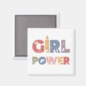 Girl-Power Magnet (Vorderseite/Rückseite)