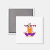 Girl-Power Magnet (Vorderseite/Rückseite)