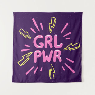 Girl-Power-Motivationsmotto Wandteppich