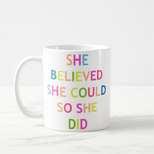 Girl-Power Motivierend/inspirierend Zitat Kaffeetasse (Links)