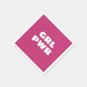 Girl Power Napkins Serviette (Ecke)
