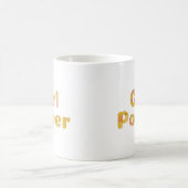 Girl-Power Niedliche Blumentypografie Feministenan Kaffeetasse (Mittel)