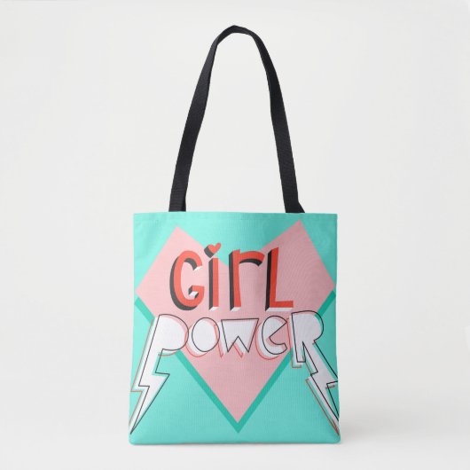 Girl-Power. Niedliches Design mit brillantem grafi Tasche (Vorderseite)