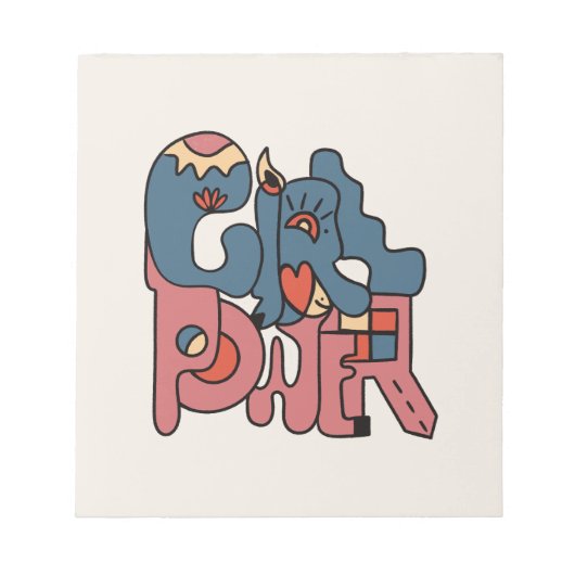 Girl-Power Notizblock (Vorderseite)