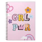 Girl Power Pattern Notizblock (Vorderseite)