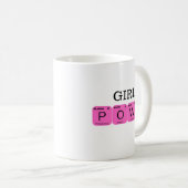 Girl-Power Periodic Tablets Kaffeetasse (VorderseiteRechts)