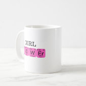 Girl-Power Periodic Tablets Kaffeetasse (Vorderseite Links)
