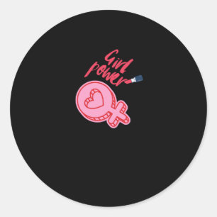 Girl Power Pink Feminist Sticker