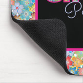 Girl-Power | Pink Girly Beautiful Wildblume Frauen Mousepad (Ecke)