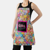 Girl-Power | Pink Girly Beautiful Wildblume Frauen Schürze (InSitu)