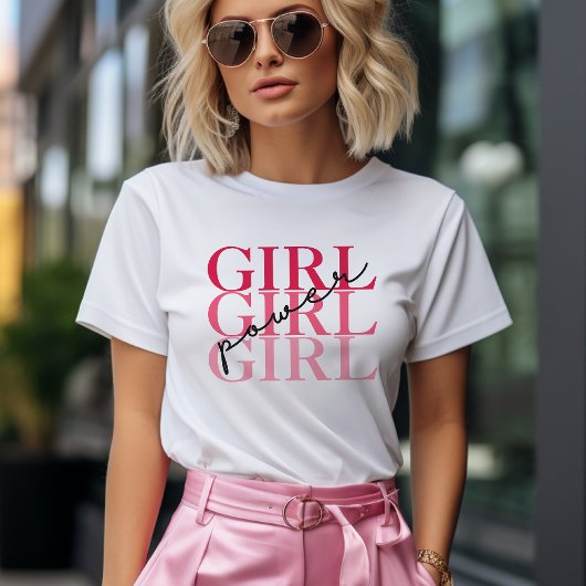 Girl-Power | Pink Modern Feminist Tri-Blend Shirt