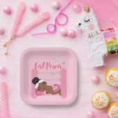 Girl-Power pink Pappteller (Party)