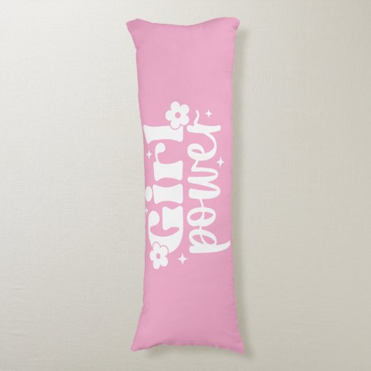 Girl Power Pink Seitenschläferkissen (Vorderseite Vertikal)