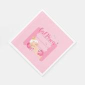 Girl-Power pink Serviette (Ecke)