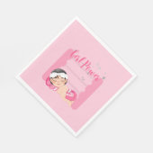 Girl-Power pink Serviette (Ecke)