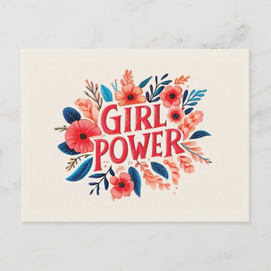 Girl Power Postcard Postkarte (Vorderseite)