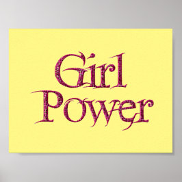 Girl Power Poster, gelb Poster