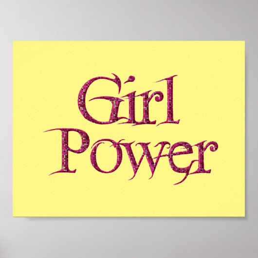 Girl Power Poster, gelb Poster (Vorne)