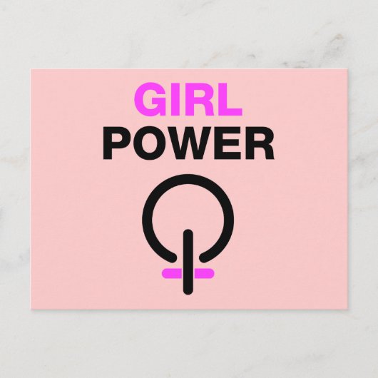 Girl-Power Postkarte (Vorderseite)