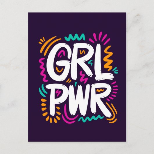 Girl-Power Postkarte (Vorderseite)