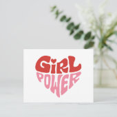Girl-Power Postkarte (Stehend Vorderseite)