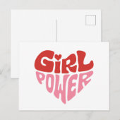 Girl-Power Postkarte (Vorne/Hinten)