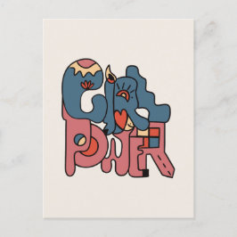 Girl-Power Postkarte