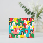 Girl-Power Postkarte (Stehend Vorderseite)