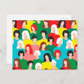 Girl-Power Postkarte (Vorne/Hinten)