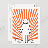 Girl-Power Postkarte (Vorne/Hinten)