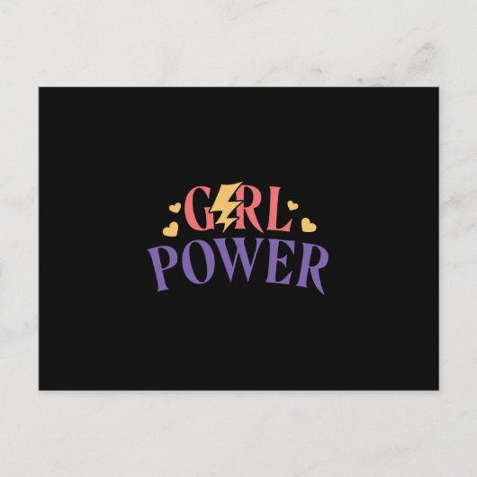 Girl-Power Postkarte (Vorderseite)