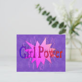 Girl-Power Postkarte (Stehend Vorderseite)