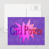 Girl-Power Postkarte (Vorne/Hinten)