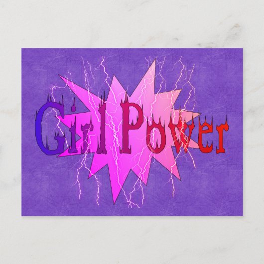 Girl-Power Postkarte (Vorderseite)