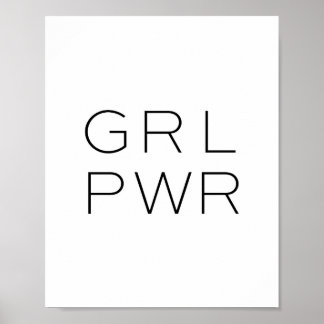 Girl Power Print, GRL PWR, Feminist Print Poster