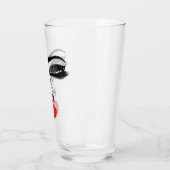 Girl Power Red Kiss Lips Brautparty Glas (Links)