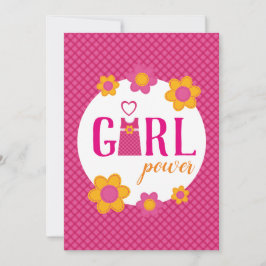 Girl-Power Rosa Fuchsia karierte Blütenquelle Blum