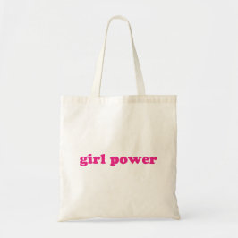 Girl-Power-Rosa-Fuchsie-Moderne Typografie Tragetasche
