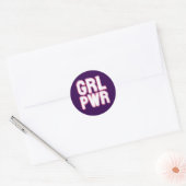 Girl Power - Runder Aufkleber (Umschlag)