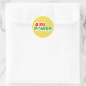 Girl-Power Runder Aufkleber (Tasche)