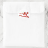 Girl-Power Runder Aufkleber (Tasche)