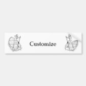 Girl Power Sculling Boat Thunder_Cove Autoaufkleber (Vorne)