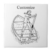 Girl Power Sculling Boat Thunder_Cove Fliese (Vorderseite)